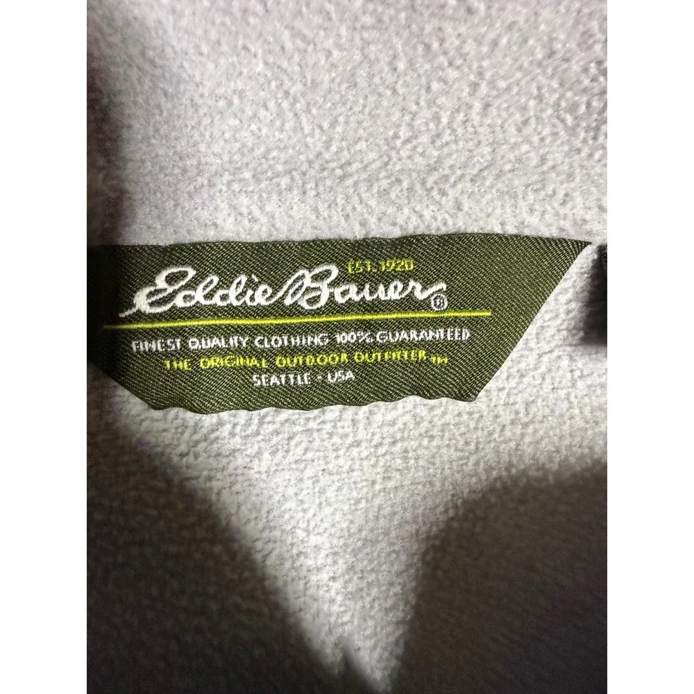 Eddie Bauer Softshell Jacket Womens Medium Grey Good Paisley Floral Full Zip